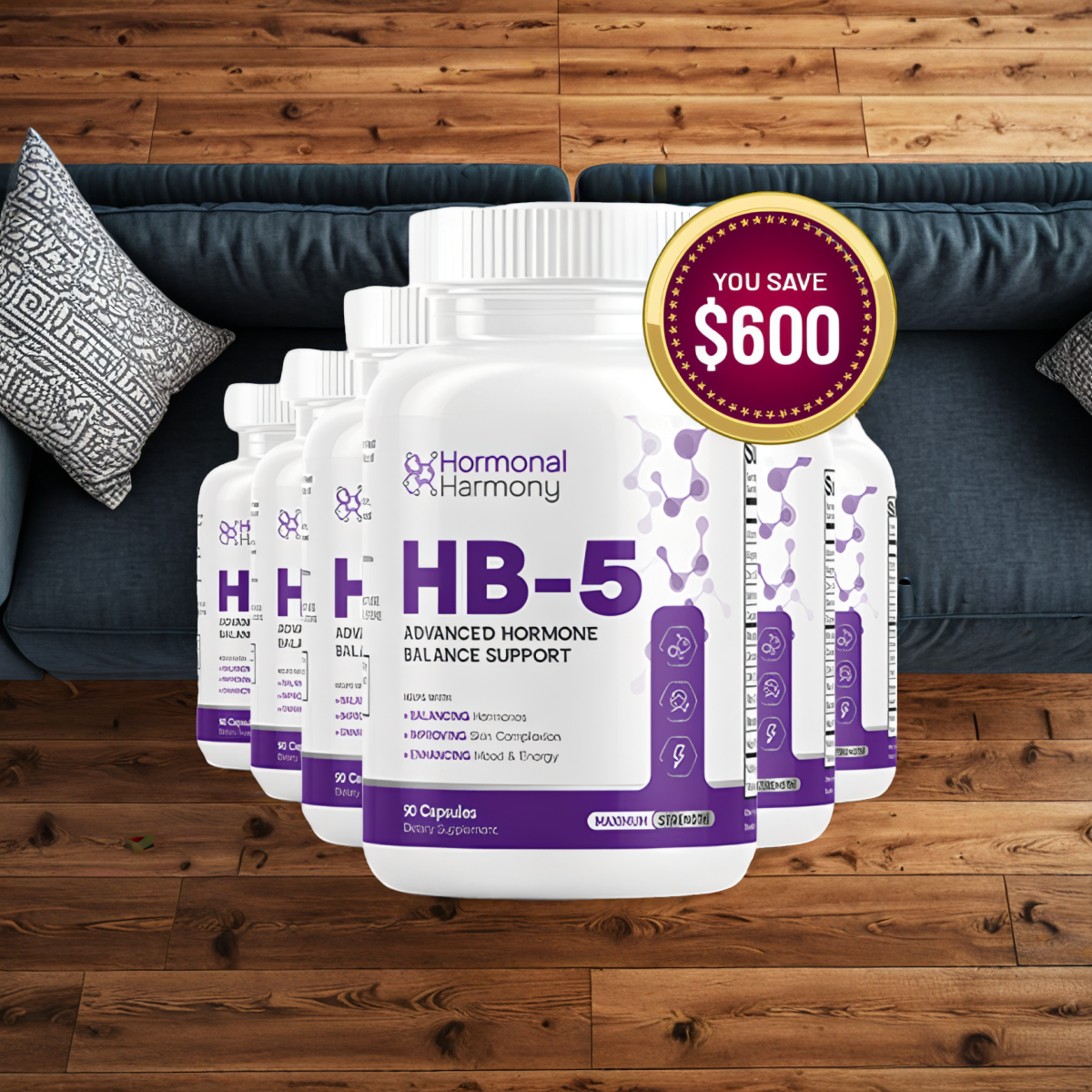 HB-5 (Hormonal Balance 5) - 6 month supply